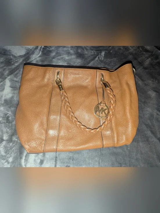 MICHAEL KORS Naomi Leather Tote with Braided Handles - Picture 2 of 16